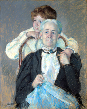 Portrait of Mrs. Cyrus J. Lawrence and Her Grandson, R. Lawrence Oakley